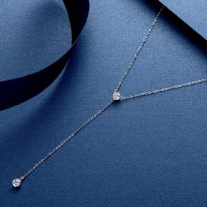 NEW CERTIFIED 4MM MOISSANITE STERLING SILVER NECKLACE